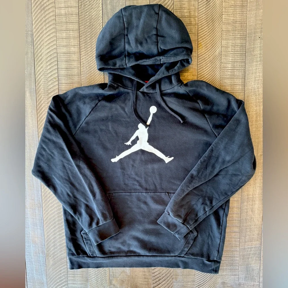 Air Jordan Black Hoodie  - Nike Jordan Jumpan Logo Pullover Hoodie Men’s Size XL